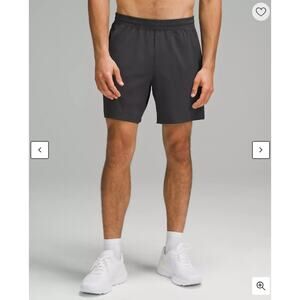 Lululemon Shorts Men Small Pace Breaker Linerless Short 7 Black Athletic Gym Run
